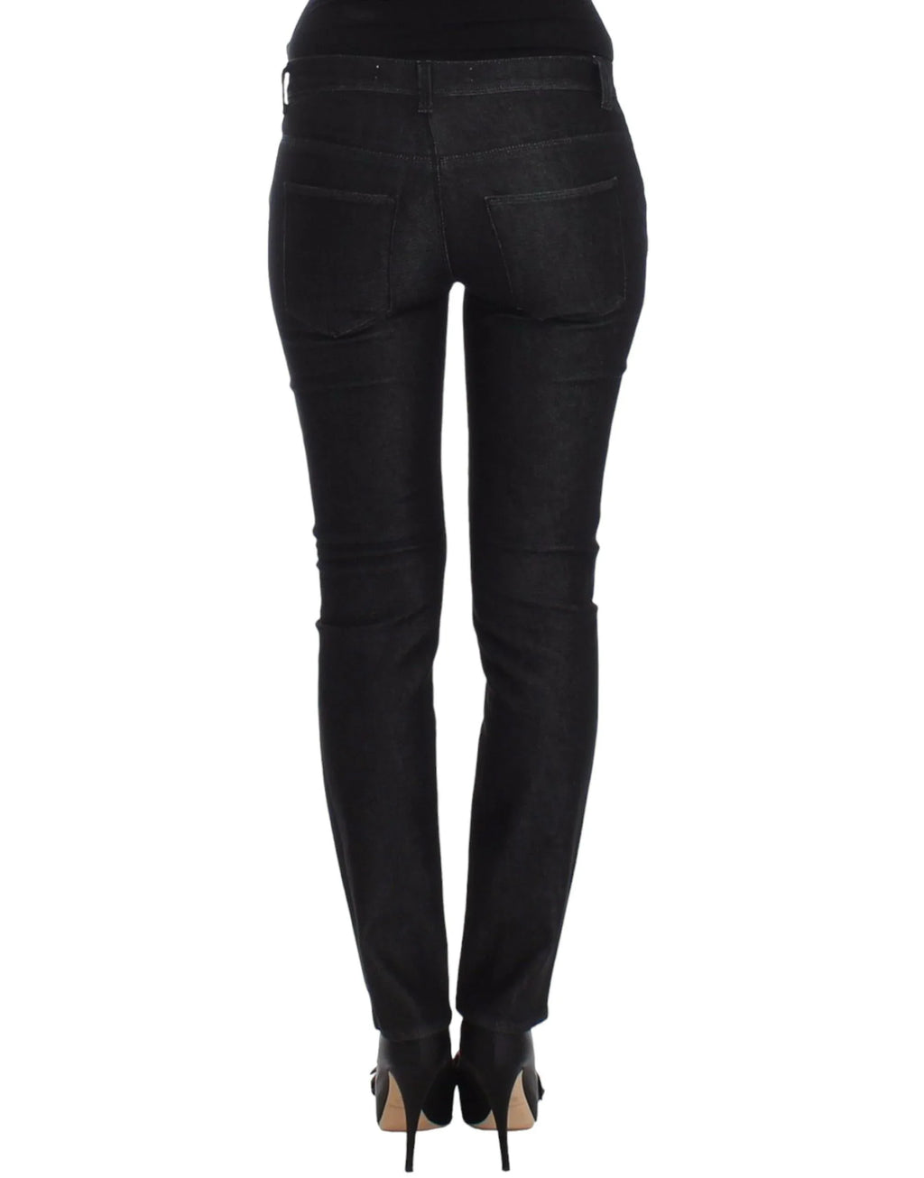 Ermanno Scervino Black Slim Jeans Denim Pants Skinny Leg Stretch - Zeiniez