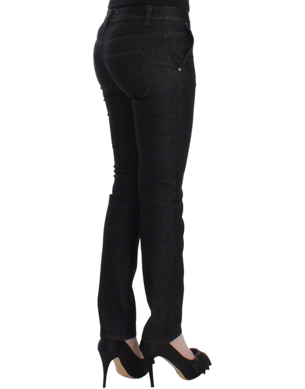 Ermanno Scervino Black Slim Jeans Denim Pants Skinny Leg Stretch - Zeiniez