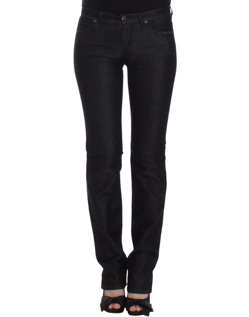 Ermanno Scervino Black Slim Jeans Denim Pants Skinny Leg Stretch - Zeiniez