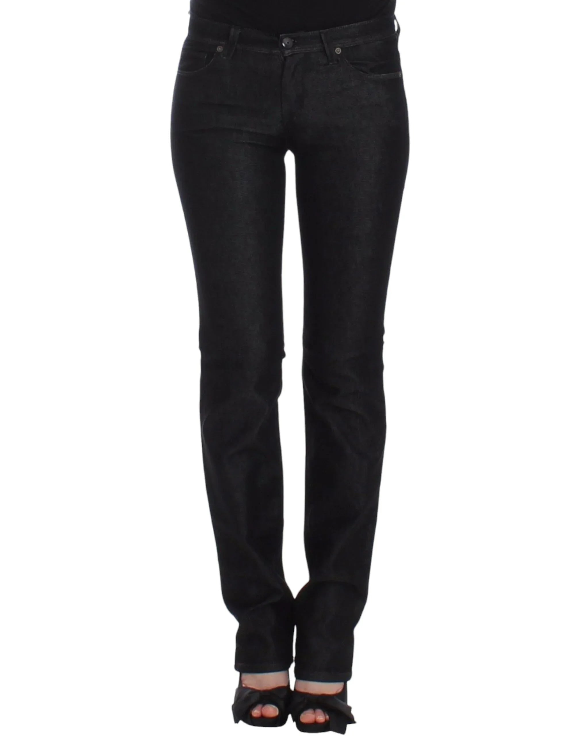 Ermanno Scervino Black Slim Jeans Denim Pants Skinny Leg Stretch - Zeiniez