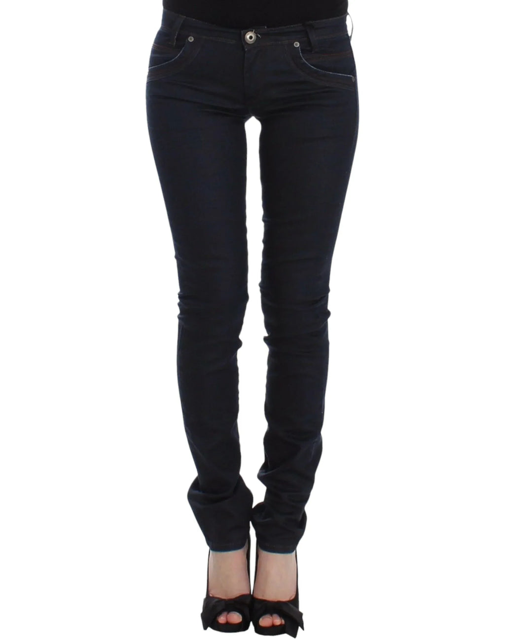 Ermanno Scervino Blue Slim Jeans Denim Pants Skinny Leg Stretch - Zeiniez