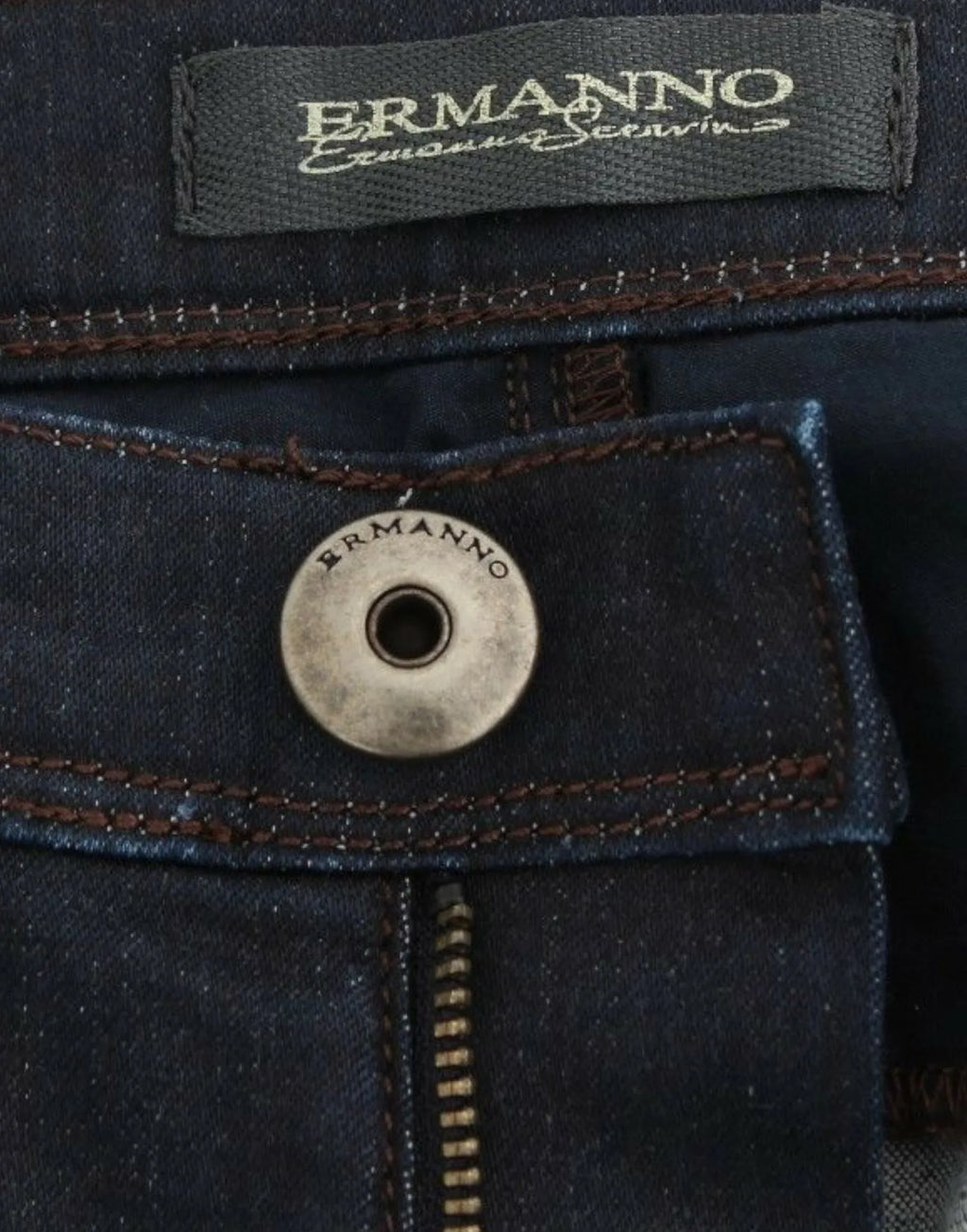 Ermanno Scervino Blue Slim Jeans Denim Pants Skinny Leg Stretch - Zeiniez