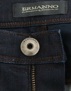 Ermanno Scervino Blue Slim Jeans Denim Pants Skinny Leg Stretch - Zeiniez