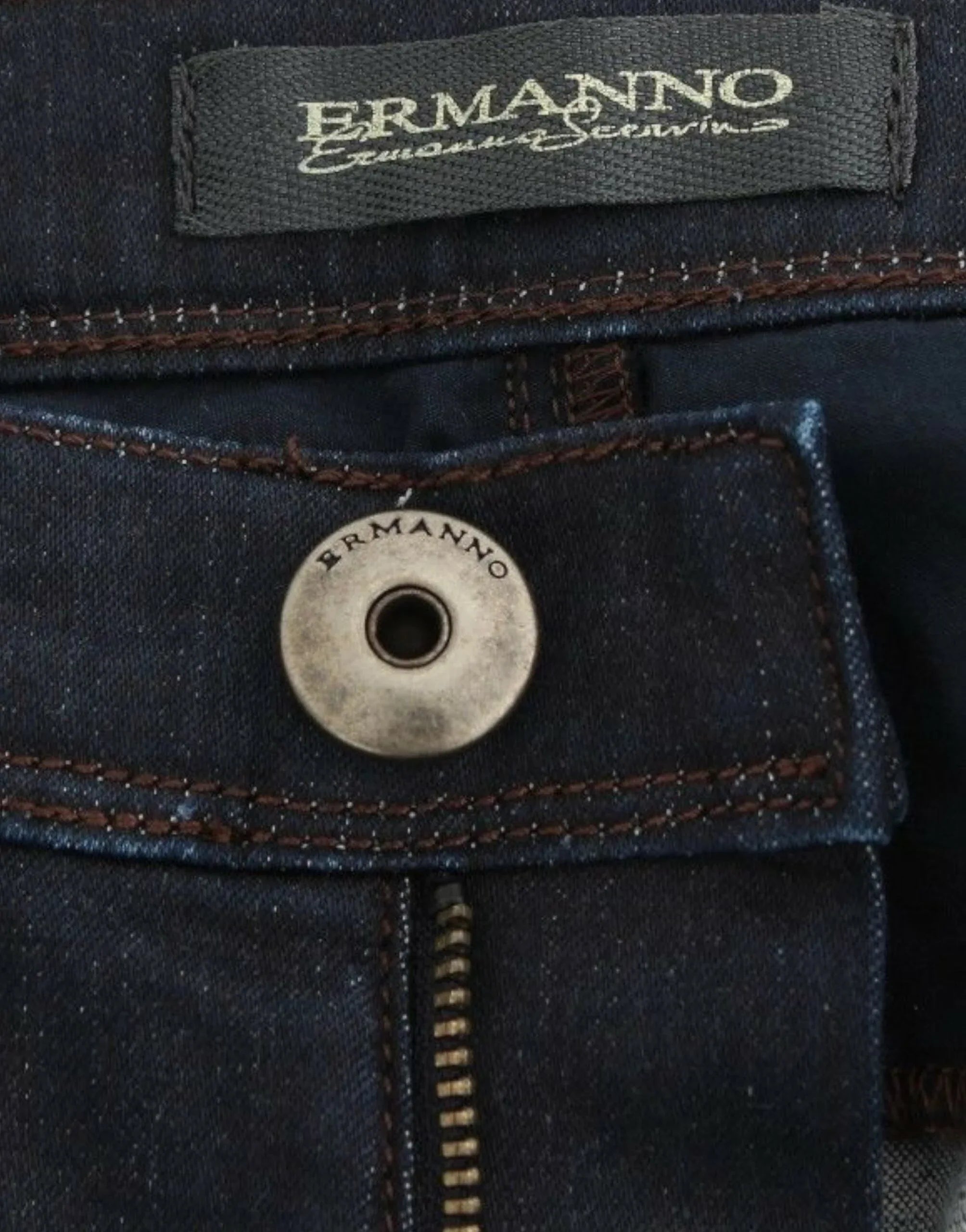 Ermanno Scervino Blue Slim Jeans Denim Pants Skinny Leg Stretch - Zeiniez