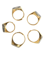 Dolce & Gabbana Gold Brass ROYAL Enamel Set of 5 Ring - Zeiniez
