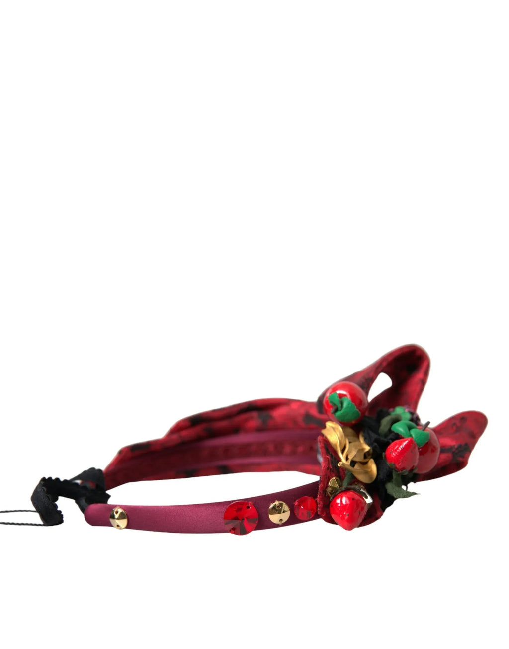Dolce & Gabbana Red Cherry Sicily Embellished Women Hairband Diadem - Zeiniez