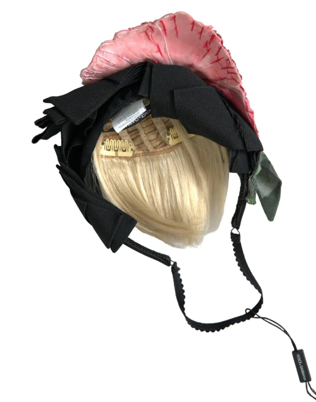 Dolce & Gabbana Black Viscose White Hair Parrucchiera Headband Diadem - Zeiniez