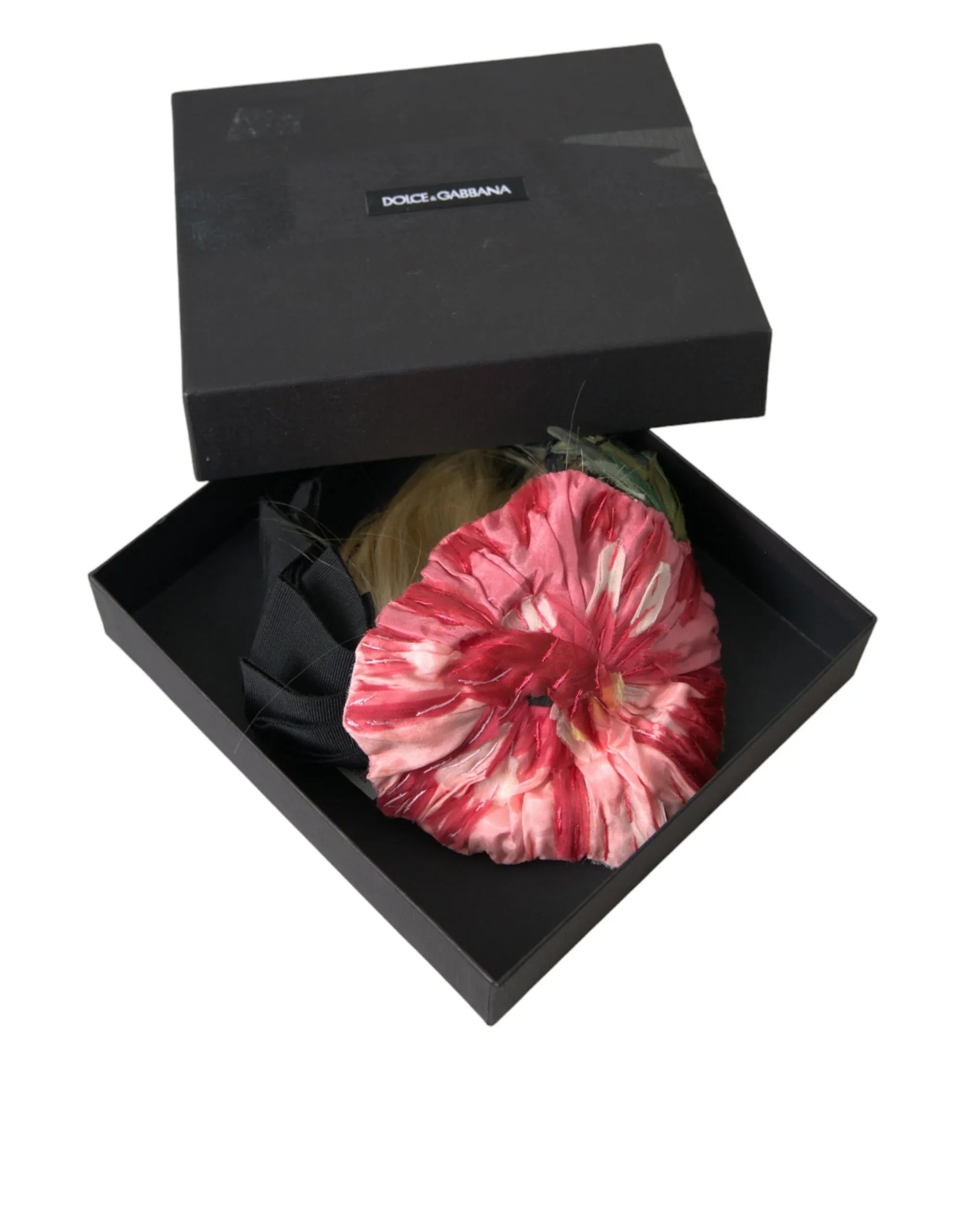 Dolce & Gabbana Black Viscose White Hair Parrucchiera Headband Diadem - Zeiniez