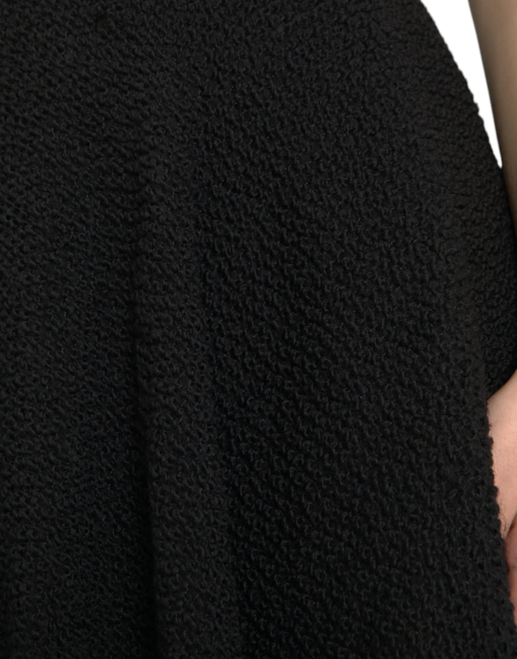 Dolce & Gabbana Black High Waist A-line Knee Length Skirt - Zeiniez