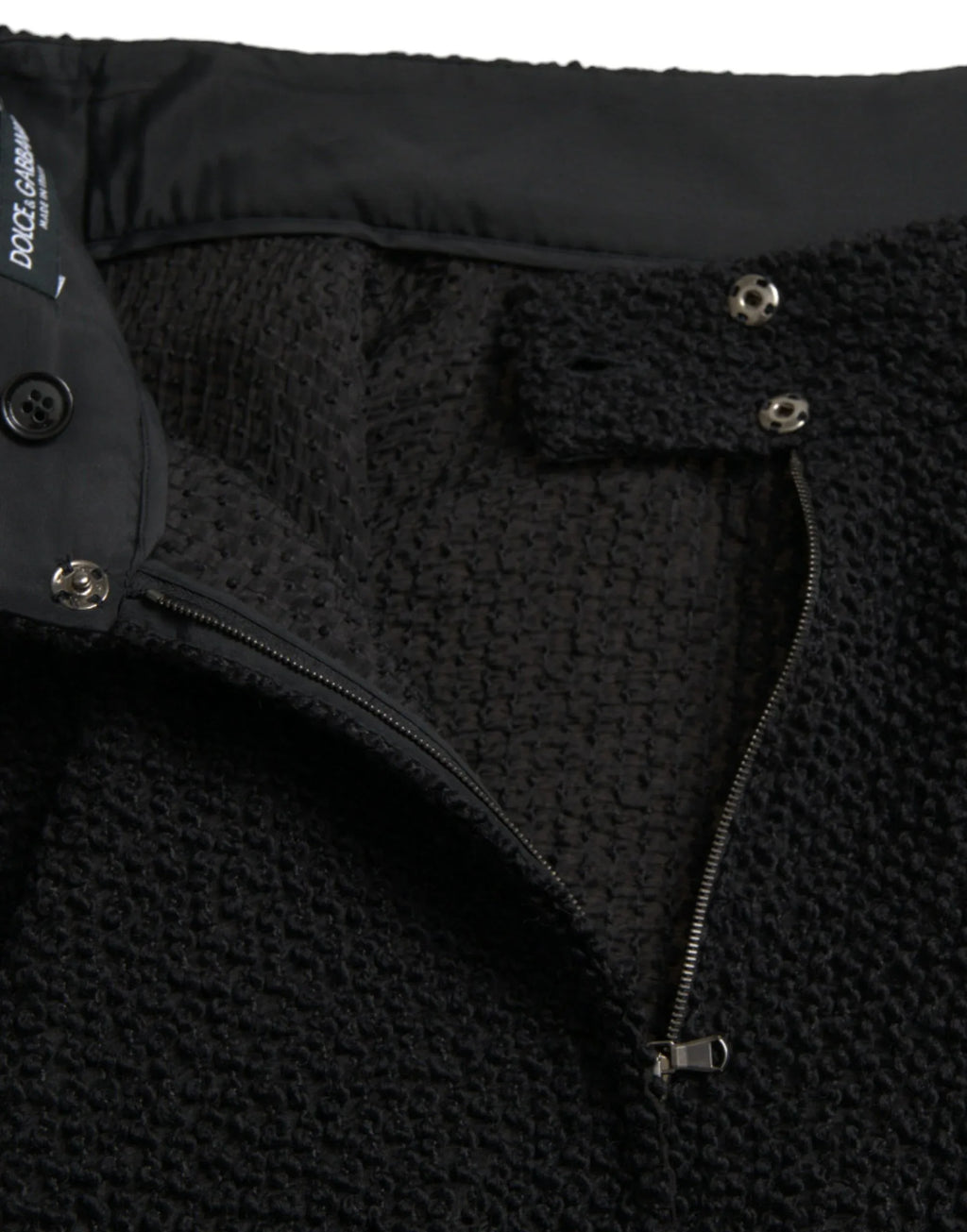 Dolce & Gabbana Black High Waist A-line Knee Length Skirt - Zeiniez