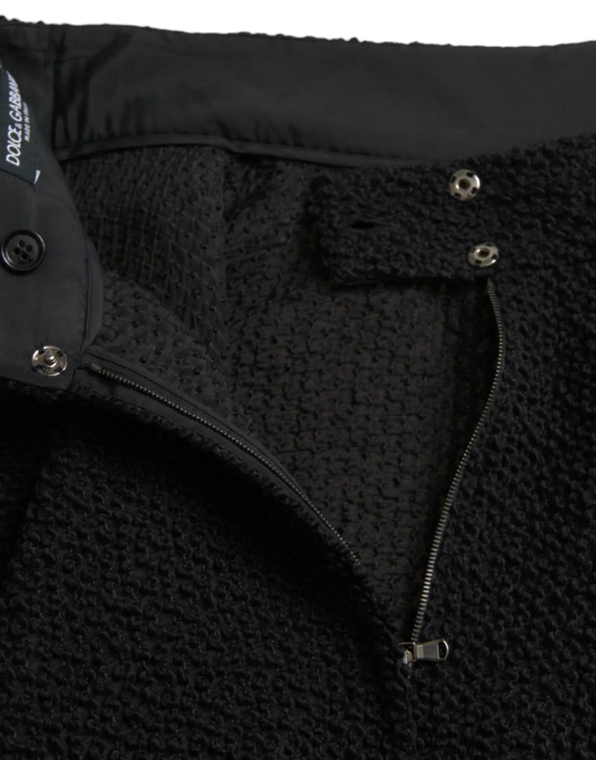 Dolce & Gabbana Black High Waist A-line Knee Length Skirt - Zeiniez