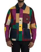 Dolce & Gabbana Multicolor Patchwork Cotton Collared Jacket - Zeiniez