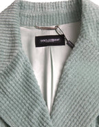 Dolce & Gabbana Blue Double Breasted Corduroy Cotton Jacket - Zeiniez