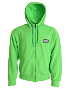 Dolce & Gabbana Neon Green Hooded Full Zip Top Sweater - Zeiniez