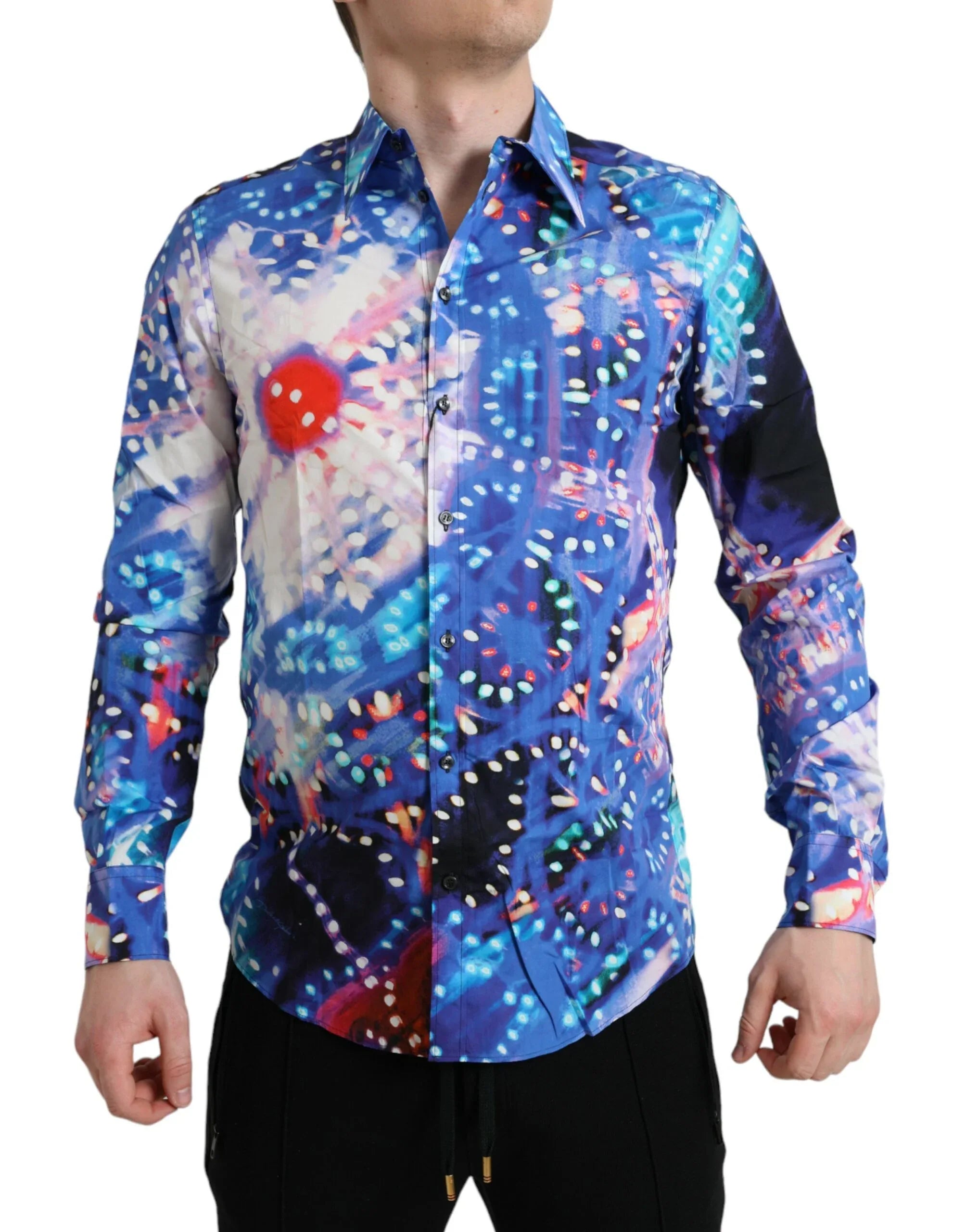 Dolce & Gabbana Multicolor Luminarie Slim MARTINI Shirt - Zeiniez