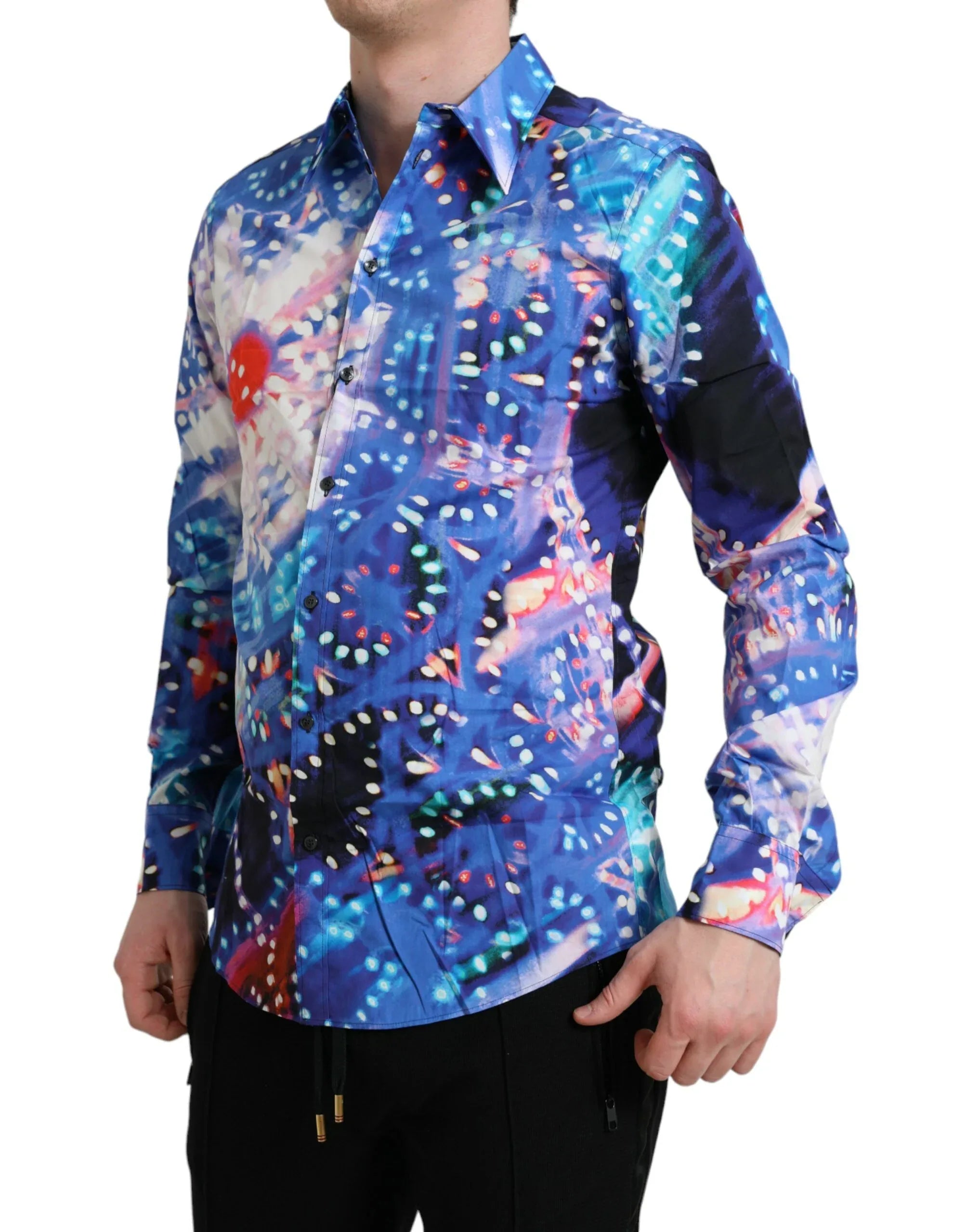 Dolce & Gabbana Multicolor Luminarie Slim MARTINI Shirt - Zeiniez