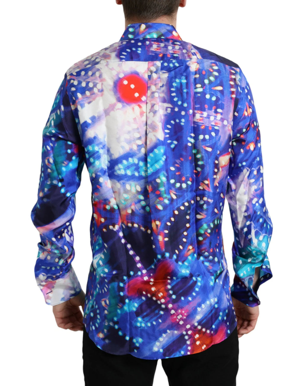 Dolce & Gabbana Purple Luminarie Silk Slim MARTINI Shirt - Zeiniez