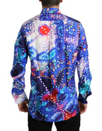 Dolce & Gabbana Purple Luminarie Silk Slim MARTINI Shirt - Zeiniez