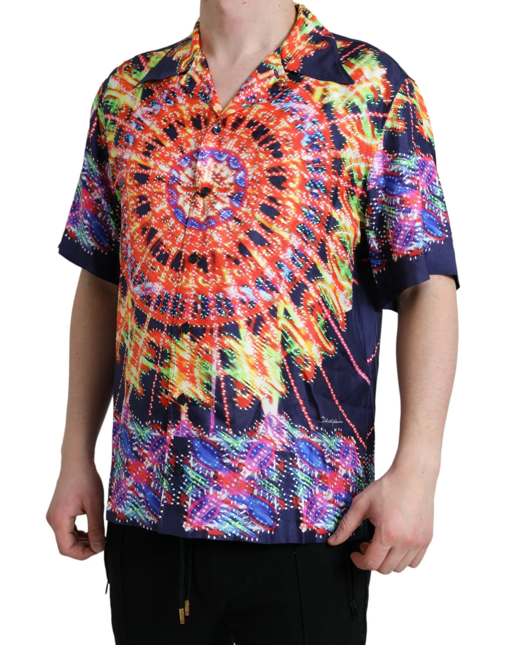 Dolce & Gabbana Multicolor Luminarie Silk Casual Shirt - Zeiniez