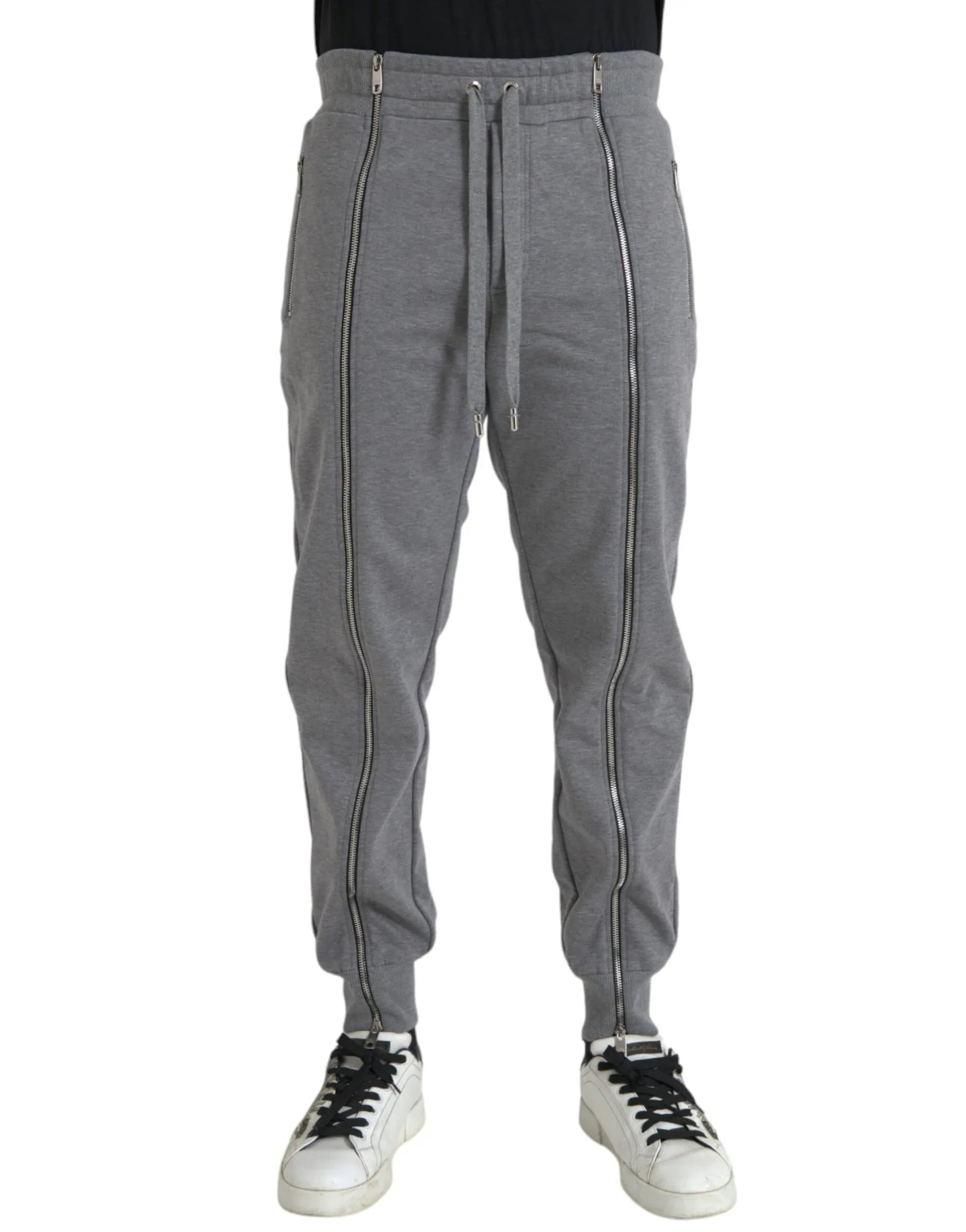 Dolce & Gabbana Gray Cotton Jogger Skinny Sweatpants Pants - Zeiniez