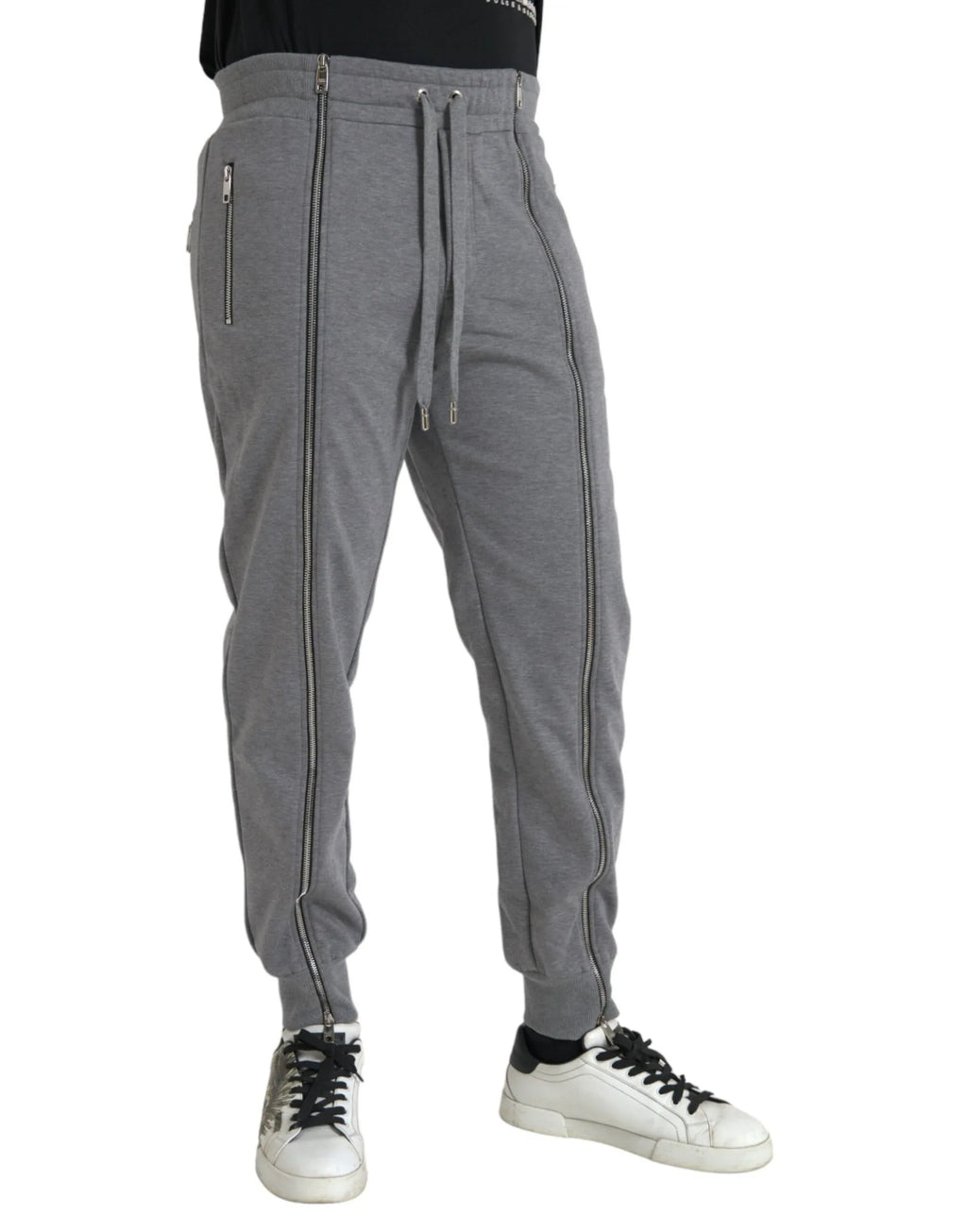 Dolce & Gabbana Gray Cotton Jogger Skinny Sweatpants Pants - Zeiniez