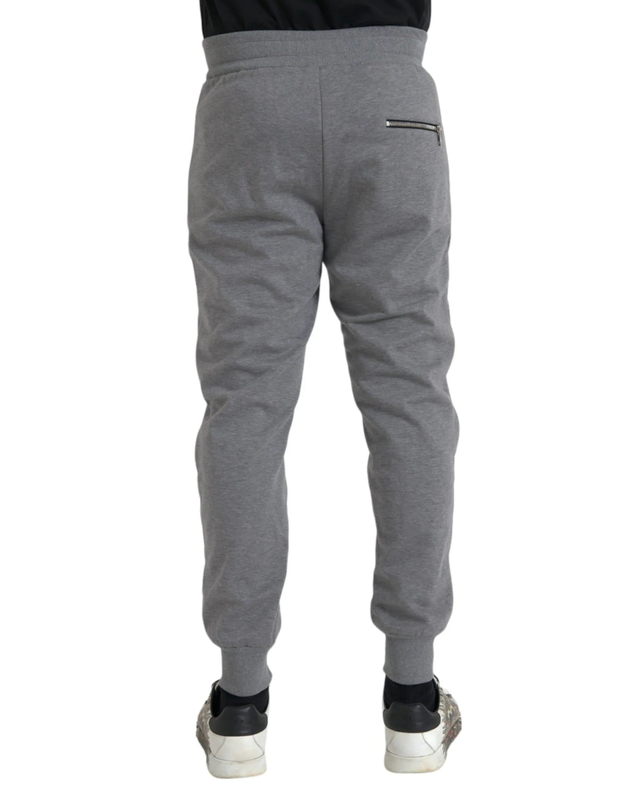 Dolce & Gabbana Gray Cotton Jogger Skinny Sweatpants Pants - Zeiniez