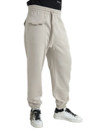 Dolce & Gabbana Off White Viscose Cargo Jogger Sweatpants Pants - Zeiniez