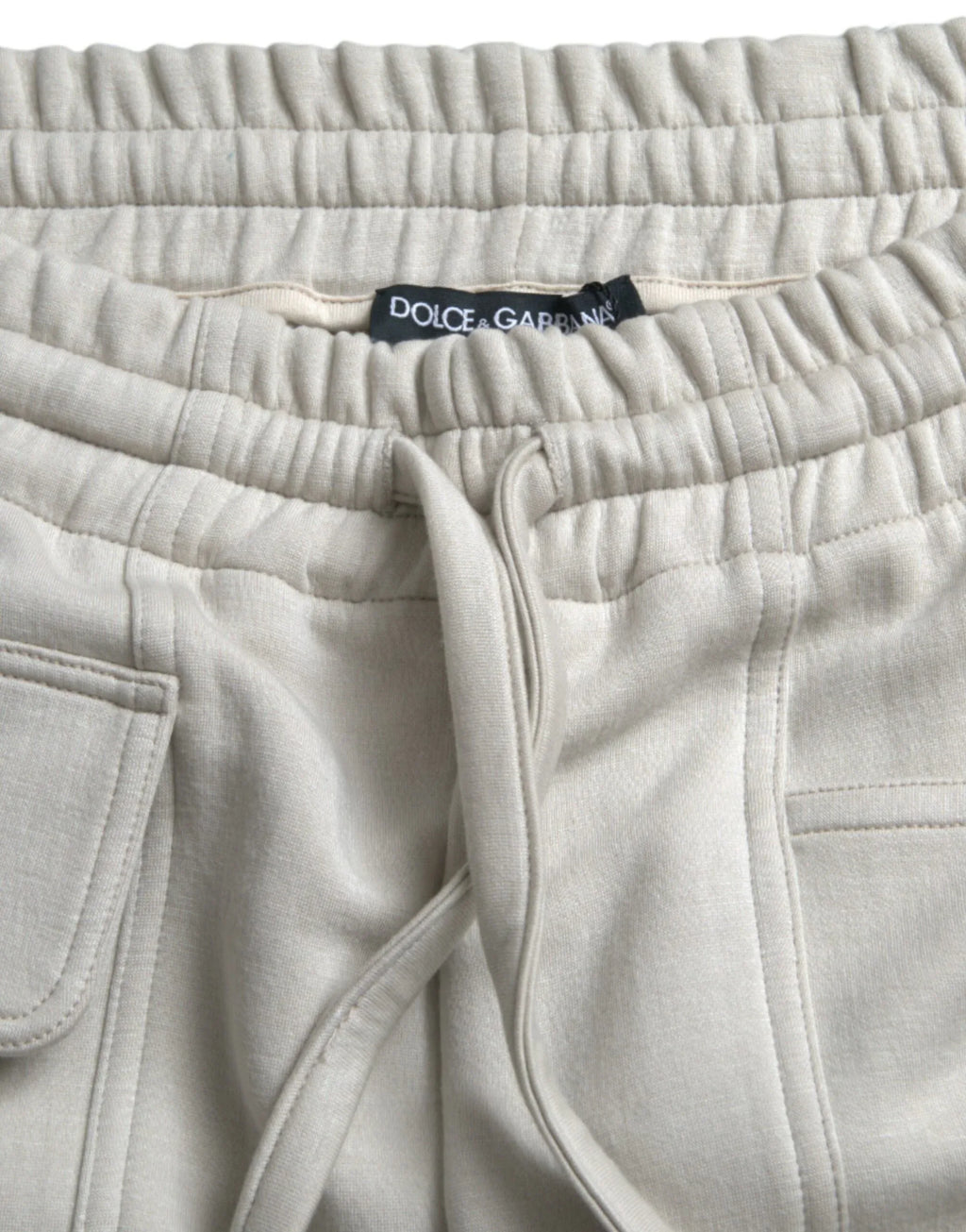 Dolce & Gabbana Off White Viscose Cargo Jogger Sweatpants Pants - Zeiniez