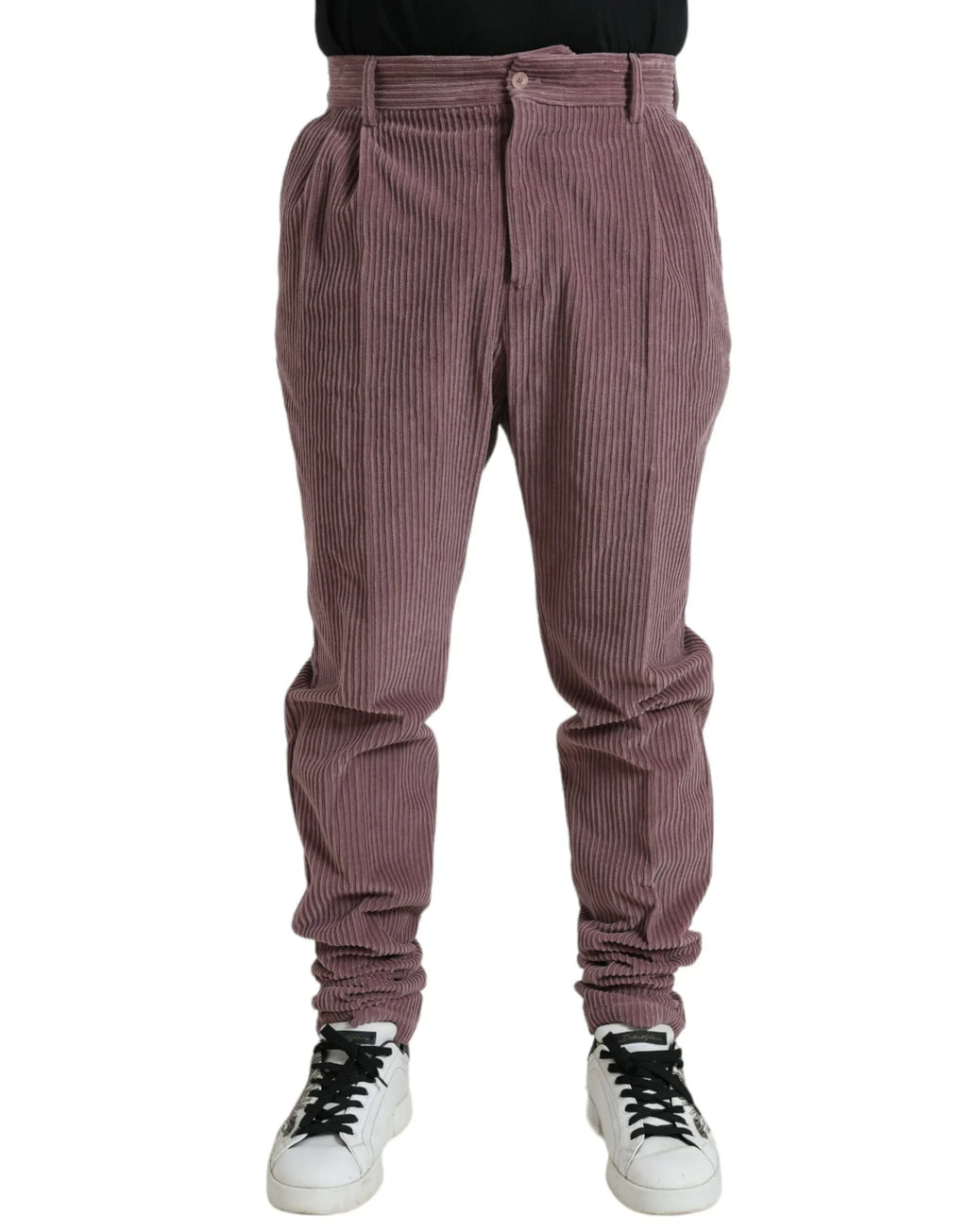 Dolce & Gabbana Purple Corduroy Cotton Stretch Skinny Pants - Zeiniez