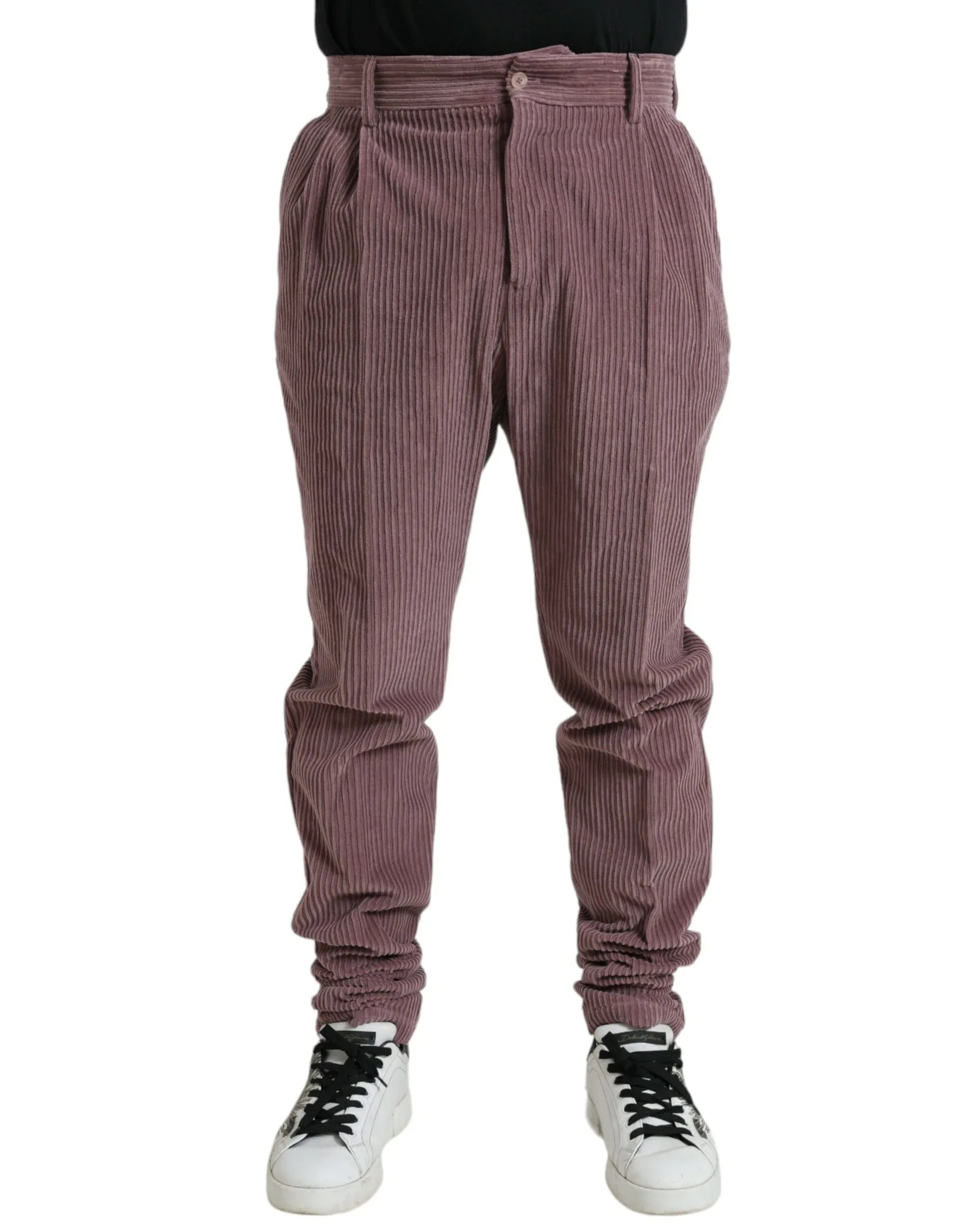 Dolce & Gabbana Purple Corduroy Cotton Stretch Skinny Pants - Zeiniez