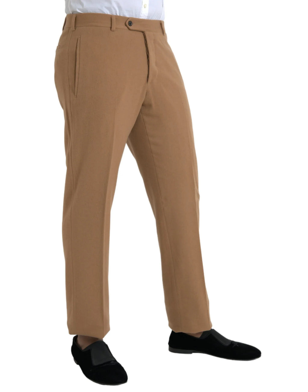 Prada Beige Cashmere Men Straight Fit Dress Pants - Zeiniez