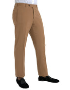Prada Beige Cashmere Men Straight Fit Dress Pants - Zeiniez