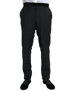 Dolce & Gabbana Black Silk Men Skinny Dress Pants - Zeiniez
