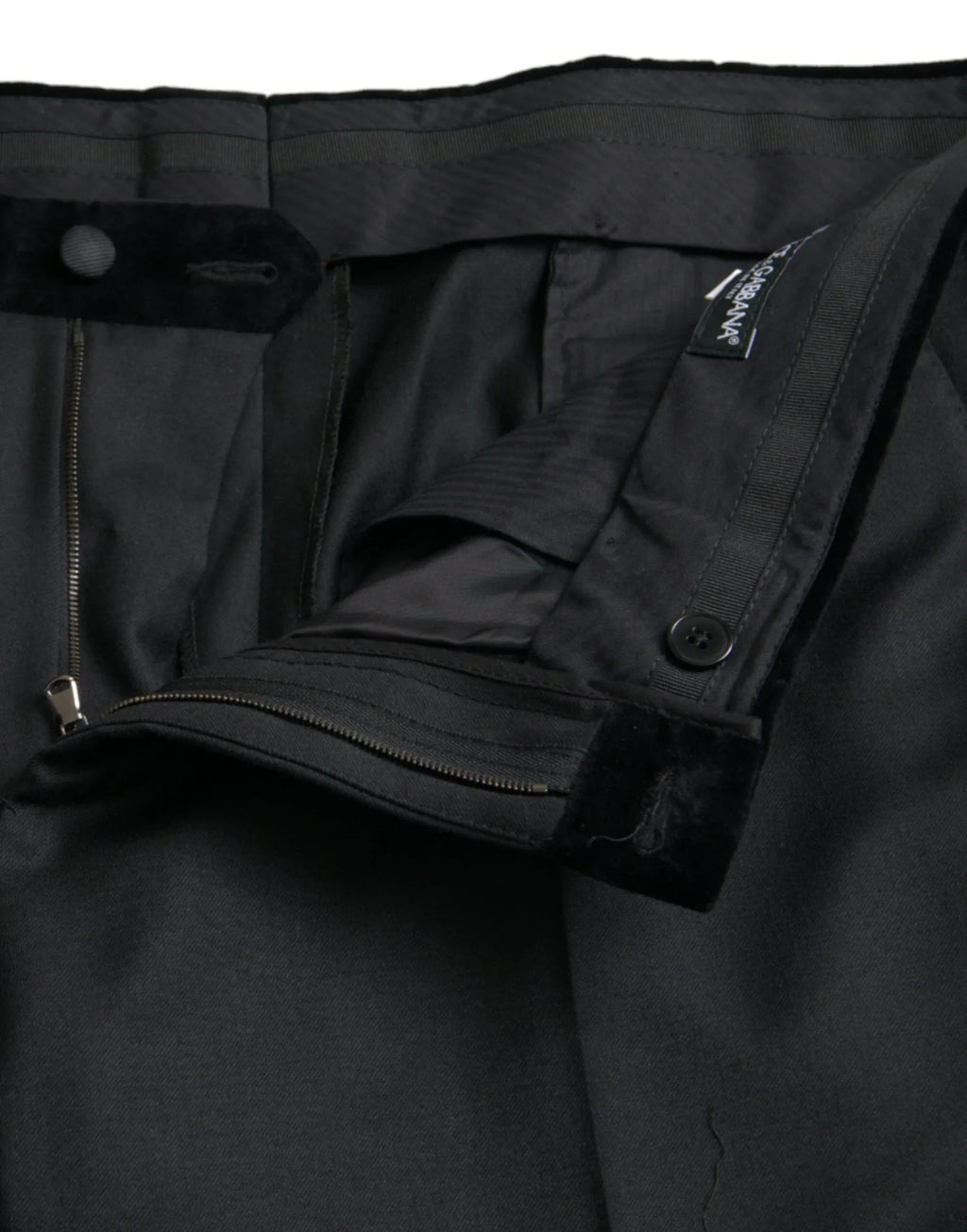 Dolce & Gabbana Black Silk Men Skinny Dress Pants - Zeiniez