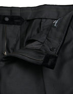 Dolce & Gabbana Black Silk Men Skinny Dress Pants - Zeiniez