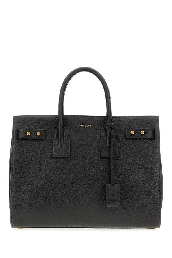 Saint Laurent Black Calf Leather Sac De Jour Handbag - Zeiniez
