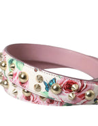 Dolce & Gabbana Pink Floral Handbag Accessory Shoulder Strap - Zeiniez