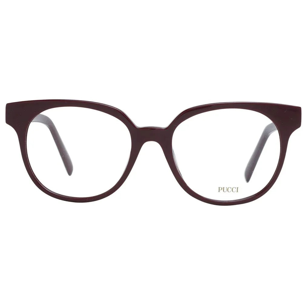 Emilio Pucci Burgundy Plastic Glasses (Frames) - Zeiniez
