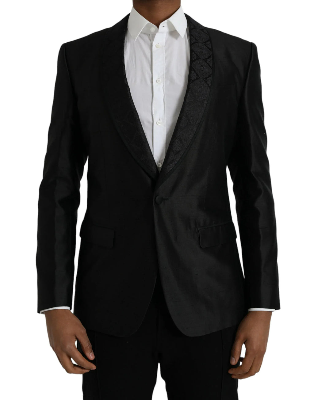 Dolce & Gabbana Black MARTINI Single Breasted Coat Blazer - Zeiniez