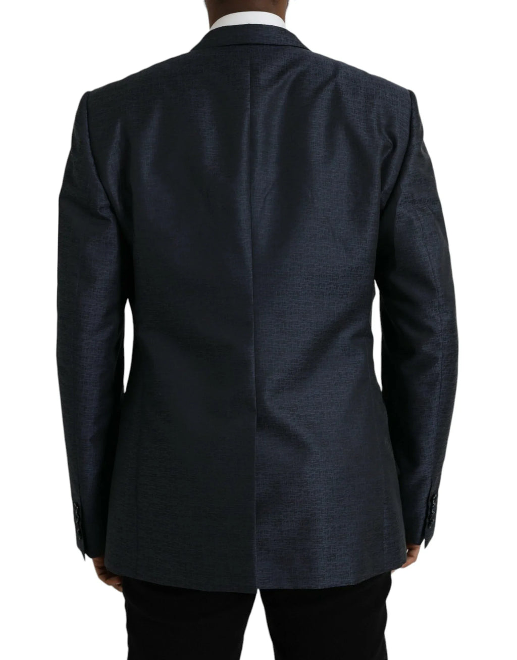 Dolce & Gabbana Blue Wool GOLD Single Breasted Coat Blazer - Zeiniez