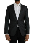 Dolce & Gabbana Black Stripe MARTINI Single Breasted Coat Blazer - Zeiniez