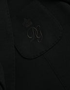 Dolce & Gabbana Black Wool Notch Single Breasted Coat Blazer - Zeiniez