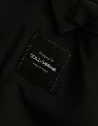 Dolce & Gabbana Black Wool Notch Single Breasted Coat Blazer - Zeiniez