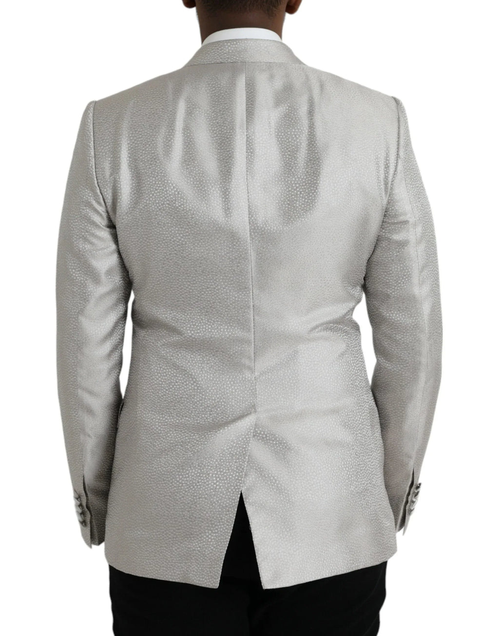 Dolce & Gabbana Off White MARTINI Double Breasted Coat Blazer - Zeiniez
