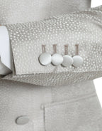 Dolce & Gabbana Off White MARTINI Double Breasted Coat Blazer - Zeiniez