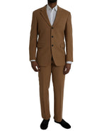 Prada Brown Cashmere 2 Piece Single Breasted Suit - Zeiniez