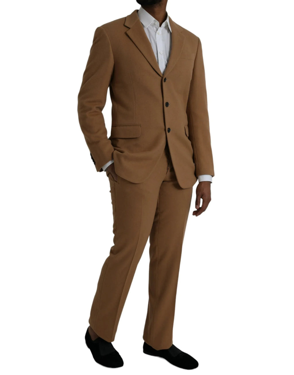 Prada Brown Cashmere 2 Piece Single Breasted Suit - Zeiniez