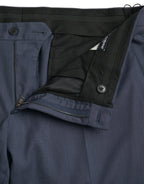Dolce & Gabbana Blue Wool Slim Fit Dress Formal Pants - Zeiniez