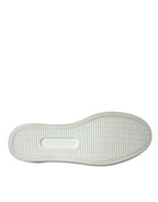 Dolce & Gabbana Blue Calfskin Hair Leopard Sneakers Shoes - Zeiniez