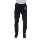 Trussardi Black Cotton Men Sports Pants - Zeiniez